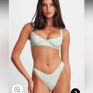 Blackbough Elena Bikini swimsuit set in Peppermint Jacquard